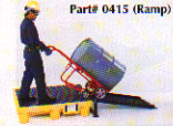 Optional ramps allow safe and convenient drum handling.